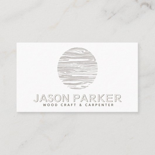 Carte De Visite Code Qr du charpentier professionnel du bois sculp (Devant)