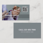 Carte De Visite Code QR du chercheur sur le vaccin (Devant / Derrière)