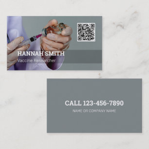 Carte De Visite Code QR du chercheur sur le vaccin