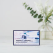 Carte De Visite Code QR du chercheur sur le vaccin (Debout devant)