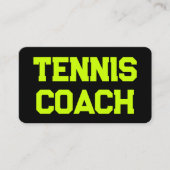Carte De Visite Code QR du coach de tennis (Devant)