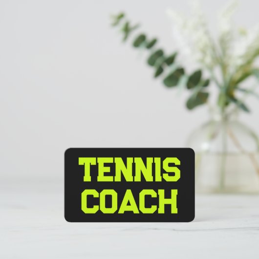 Carte De Visite Code QR du coach de tennis (Debout devant)