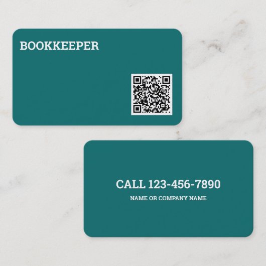 Carte De Visite Code QR du comptable vérificateur (Devant / Derrière)