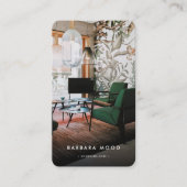 Carte De Visite Code Qr du concepteur d'intérieur moderne (Devant)