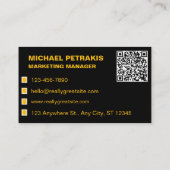 Carte De Visite Code QR du concessionnaire automobile (Dos)