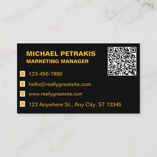 Carte De Visite Code QR du concessionnaire automobile (Dos)