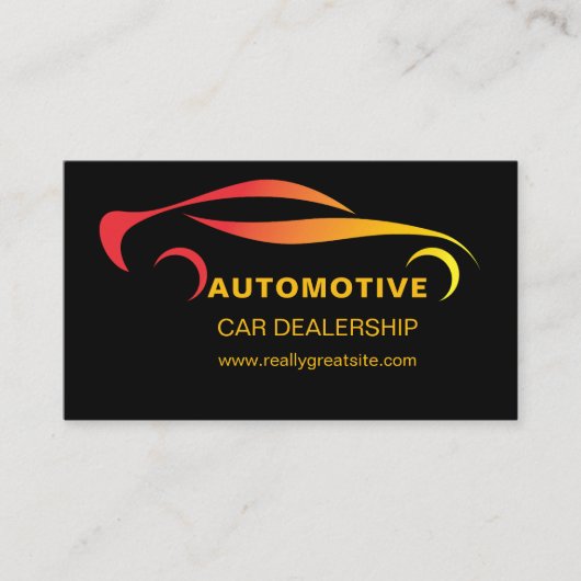 Carte De Visite Code QR du concessionnaire automobile (Devant)