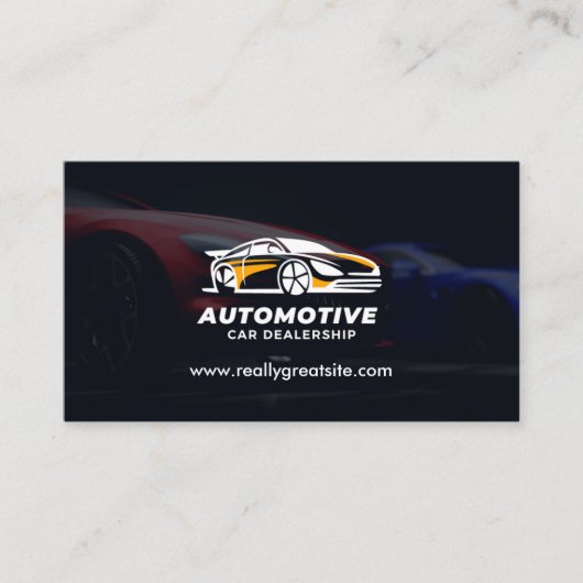 Carte De Visite Code QR du concessionnaire automobile (Devant)