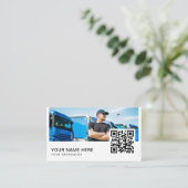 Carte De Visite Code QR du conducteur de camion (Debout devant)