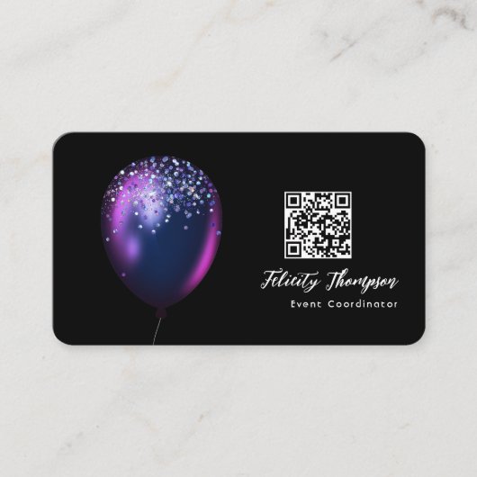 Carte De Visite Code QR du coordinateur d'événements (Devant)