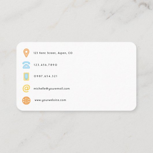 Carte De Visite Code QR du coordinateur d'événements (Dos)