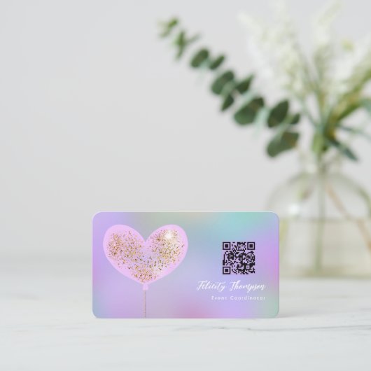 Carte De Visite Code QR du coordinateur d'événements (Debout devant)