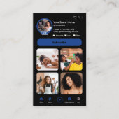 Carte De Visite Code QR du créateur de vlogues influenceur de la m (Devant)