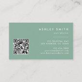 Carte De Visite Code QR du fleur sauvage Meadow (Dos)