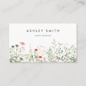 Carte De Visite Code QR du fleur sauvage Meadow (Devant)