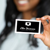 Carte De Visite Code QR du gestionnaire de médias sociaux monochro