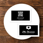 Carte De Visite Code QR du gestionnaire de médias sociaux monochro