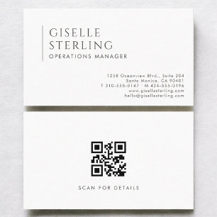 Carte De Visite Code QR du gestionnaire d'exploitation moderne pro
