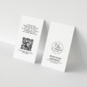 Carte De Visite Code QR du logo blanc clair générique professionne