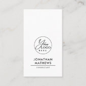 Carte De Visite Code QR du logo blanc clair générique professionne (Devant)