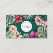 Carte De Visite Code QR du logo botanique floral tropical (Devant)