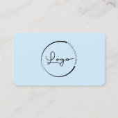 Carte De Visite Code QR du logo de la société Blue Professionnel (Dos)