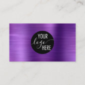 Carte De Visite Code QR du logo de la société Brossé Metallic Purp (Devant)