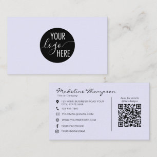 Carte De Visite Code QR du logo de la société professionnelle Lave