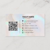 Carte De Visite Code QR du logo de la société professionnelle Opal (Dos)