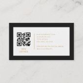 Carte De Visite Code QR du logo de l'agence immobilière minimalist (Dos)
