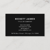 Carte De Visite Code QR du logo de l'entreprise (Dos)