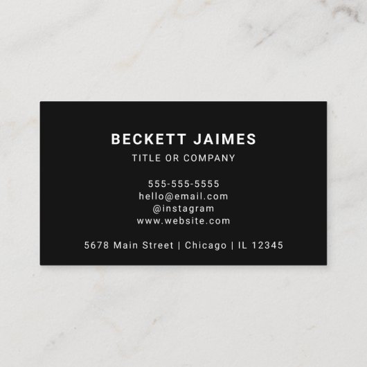 Carte De Visite Code QR du logo de l'entreprise (Dos)