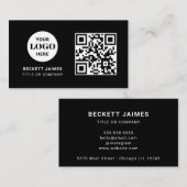 Carte De Visite Code QR du logo de l'entreprise (Devant / Derrière)