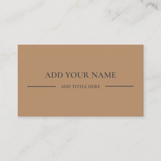 Carte De Visite Code QR du logo de l'entreprise | Brown Moderne Pr (Devant)