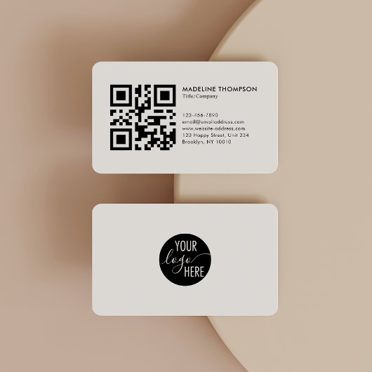 Carte De Visite Code QR du logo de l'entreprise générique Professi