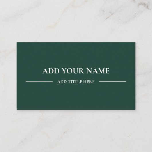 Carte De Visite Code QR du logo de l'entreprise | Green Modern Pro (Devant)