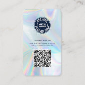 Carte De Visite Code QR du logo de l'entreprise Photo d'employé ho (Dos)