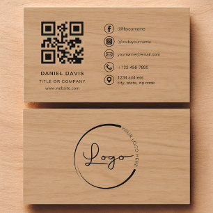 Carte De Visite Code QR du logo de l'entreprise professionnelle Mo