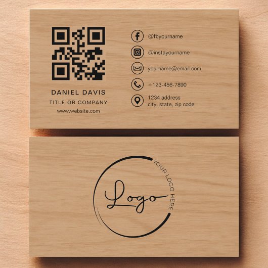 Carte De Visite Code QR du logo de l'entreprise professionnelle Mo