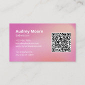 Carte De Visite Code QR du logo de l'esthéticienne (Devant)