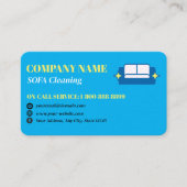 Carte De Visite Code QR du logo de nettoyage de canapé professionn (Devant)