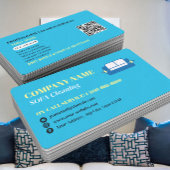 Carte De Visite Code QR du logo de nettoyage de canapé professionn