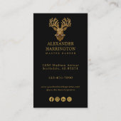 Carte De Visite Code QR du logo de poteau de salon de coiffure pou (Dos)