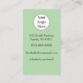 Carte De Visite code QR du logo de script des services de doula Ve (Dos)