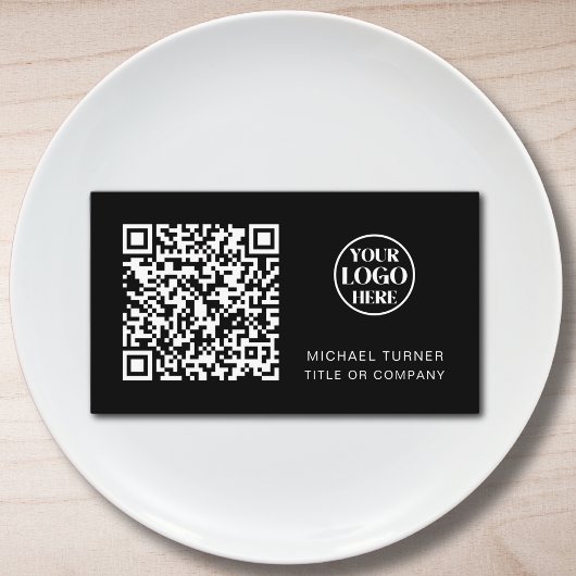 Carte De Visite Code QR du logo d'entreprise Professionnel Moderne