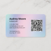 Carte De Visite Code QR du logo des services de beauté de l'esthét (Devant)