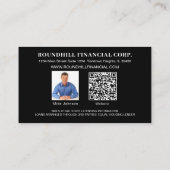 Carte De Visite Code QR du logo du professionnel hypothécaire mode (Dos)