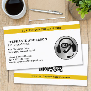 Carte De Visite Code QR du logo du répartiteur de ligne Or mince p