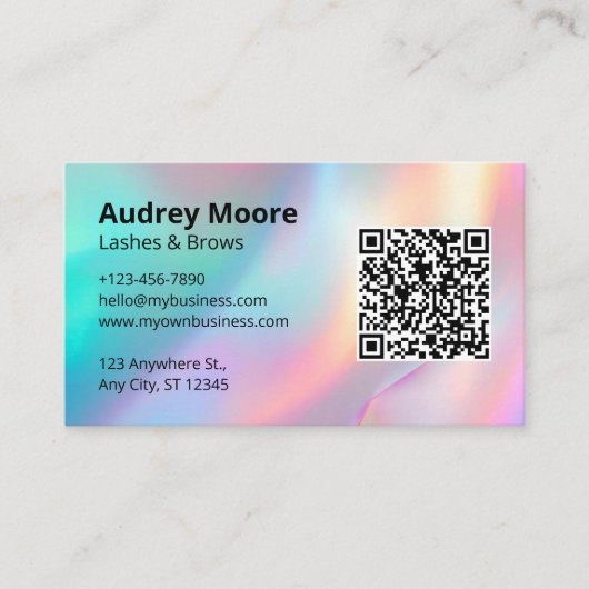 Carte De Visite Code QR du logo Lash Brows (Devant)