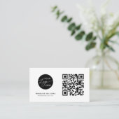Carte De Visite Code QR du logo professionnel de base (Debout devant)